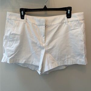 J. Crew White Cotton Chino Shorts womans 14 new with tags